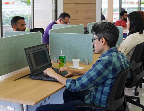 bright shared workspace